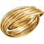5726:105544:P 14kt Yellow 6-Band Rolling Ring Size 12