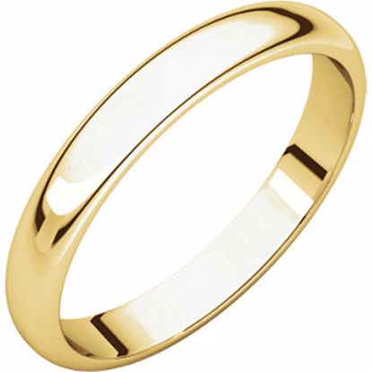HR13:111250:P 10kt Yellow 3mm Half Round Band