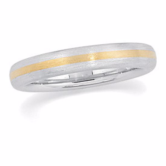 5772:115413:P 18kt Yellow & Platinum 3.5mm Band Size 7
