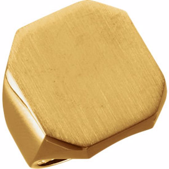 9128:117730:P 18kt Yellow 22x20mm Men's Signet Ring