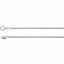 CH129:122347:P Sterling Silver 1.6mm Solid Curb Link Flat Chain 24" Chain