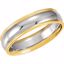 5975:141988:P 14kt White & Yellow 6mm Comfort Fit Band Size 9