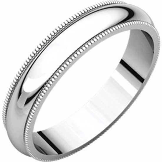 MG7:142787:P Platinum 4mm Milgrain Band