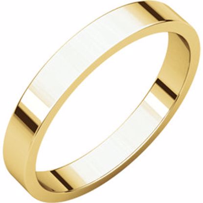 F7.5:143364:P 10kt Yellow 3mm Flat Band