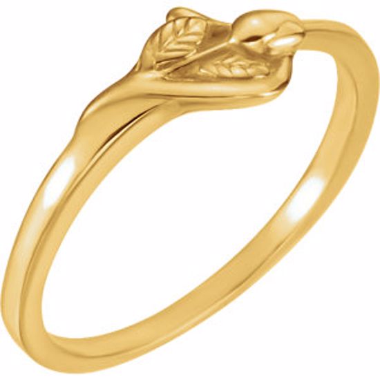 R16606:143399:P 10kt Yellow Unblossomed Chastity Ring Size 5