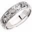 50066:145014:P 14kt White 6mm Hand Engraved Band Size 5
