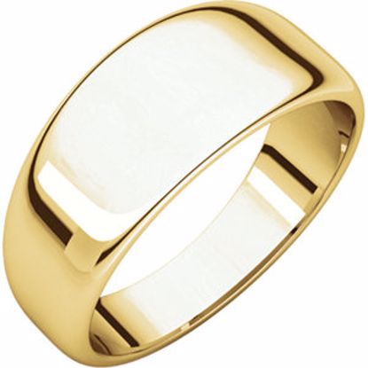 HRT4:146187:P 10kt Yellow 8mm Half Round Tapered Band