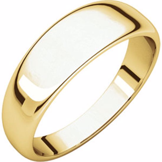 HRT8.5:146231:P 10kt Yellow 6mm Half Round Tapered Band