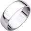 HRL6.5:148320:P 14kt White 6mm Half Round Light Band