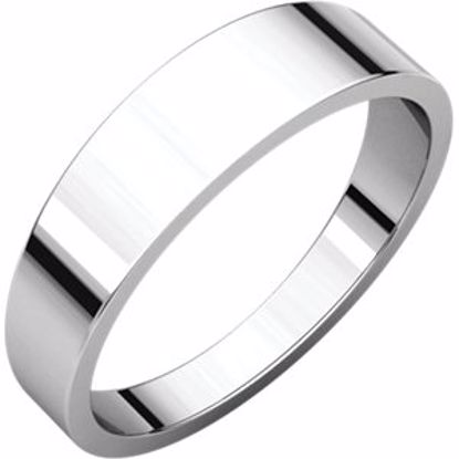 FT10.5:150472:P 10kt White 5mm Flat Tapered Band