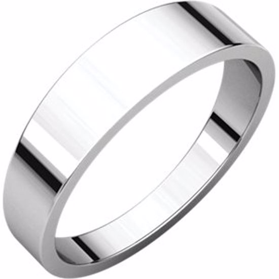 FT10.5:150472:P 10kt White 5mm Flat Tapered Band