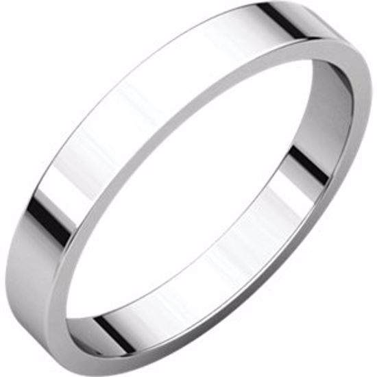 F8:149993:P 10kt White 3mm Flat Band