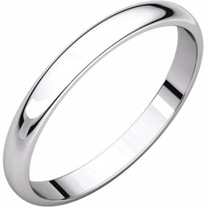 HRL7:161346:P Platinum 2.5mm Half Round Light Band