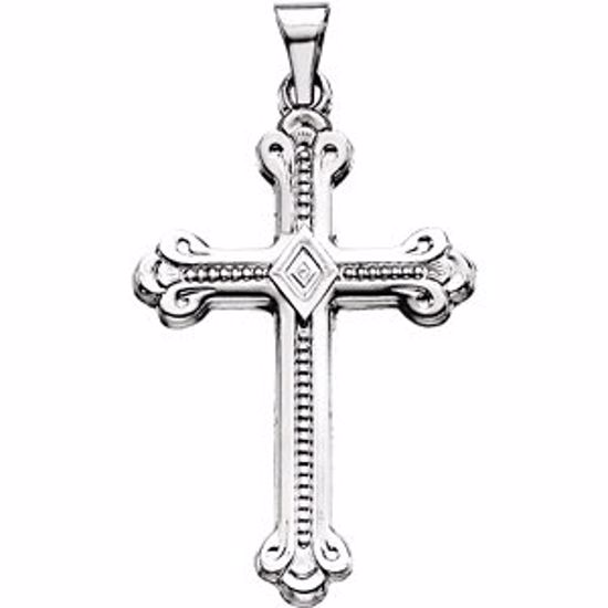 R16210:164222:P Platinum 32x22mm Cross Pendant