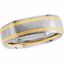 50073:178991:P 14kt White & Yellow 7mm Comfort-Fit Band Size 11