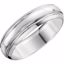 50102:193595:P Platinum 6mm Grooved Band Size 5