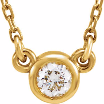 61134:209631:P 14kt Yellow 1/10 CTW Diamond 18" Necklace