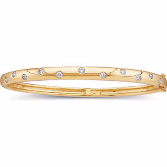 60890:209530:P 14kt Yellow 1/2 CTW Diamond Bangle Bracelet