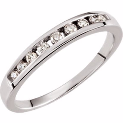 60048:209919:P 14kt White 1/6 CTW Diamond Band