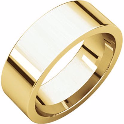 FIR7.5:224541:P 10kt Yellow 7mm Flat Comfort Fit Band