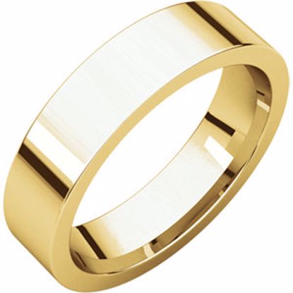 FIR11.5:225021:P 10kt Yellow 5mm Flat Comfort Fit Band
