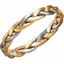 50128:216711:P 14kt Yellow & White 3.5mm Hand-Woven Band Size 10.5