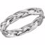50127:216686:P 14kt White 3.75mm Hand Woven Band Size 9.5