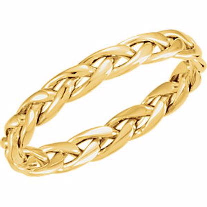 50127:216620:P 14kt Yellow 3.75mm Hand Woven Band Size 10.5