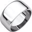 HR13:218561:P Platinum 10mm Half Round Band