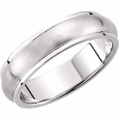 50165:222577:P 14kt White 5mm Design Band Size 9.5