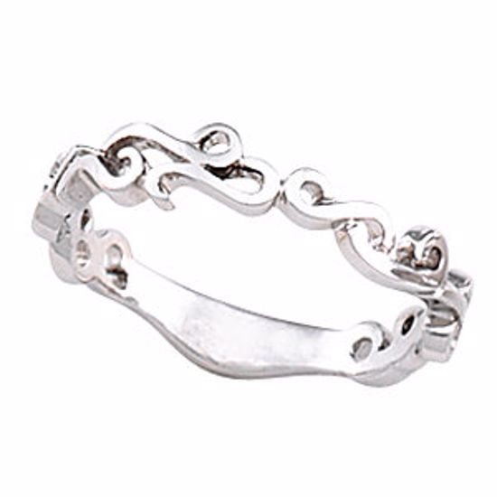 10663:223868:P Platinum 4mm Scroll Design Band