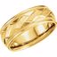 50184:234769:P 14kt Yellow 7mm Design Band Size 10