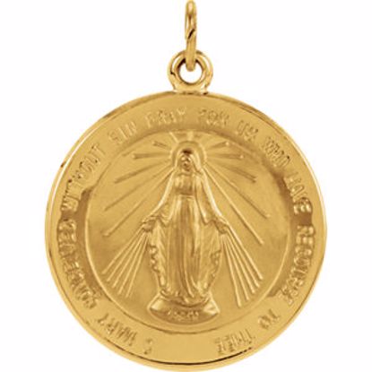 R5019:252425:P 14kt Yellow 20.5mm Miraculous Medal