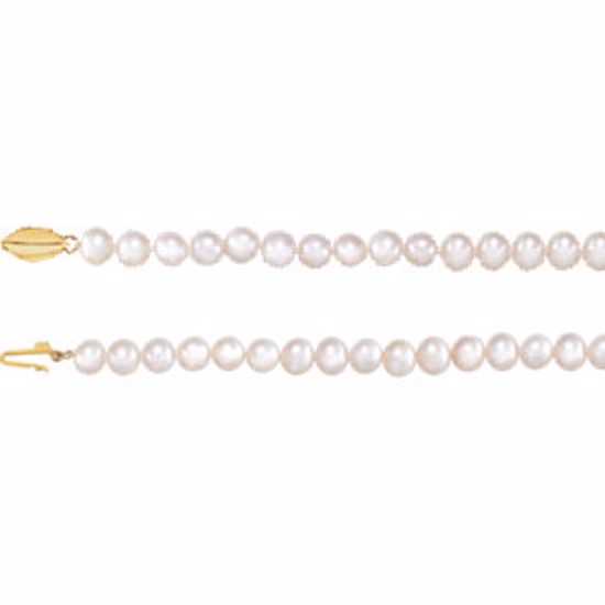 61651:253260:P 14kt Yellow Freshwater Cultured Pearl 18" Necklace