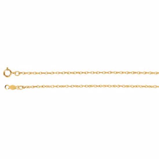 CH472:244060:P 14kt Yellow 1.25mm Rope 24" Chain