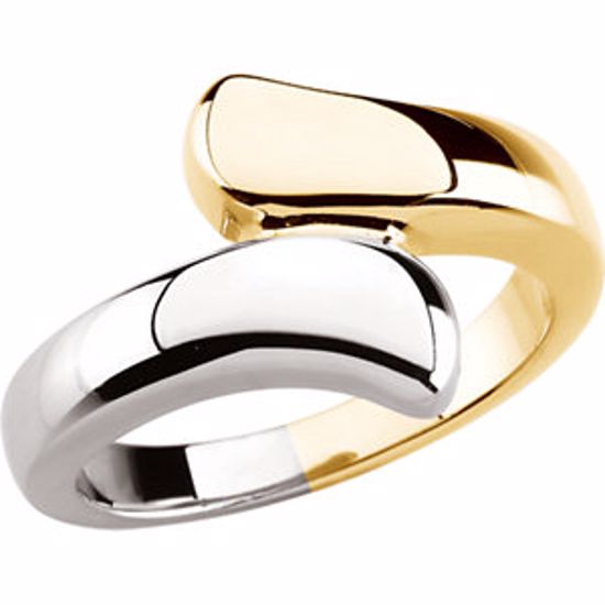 50280:266878:P 18kt Yellow/White Bypass Ring