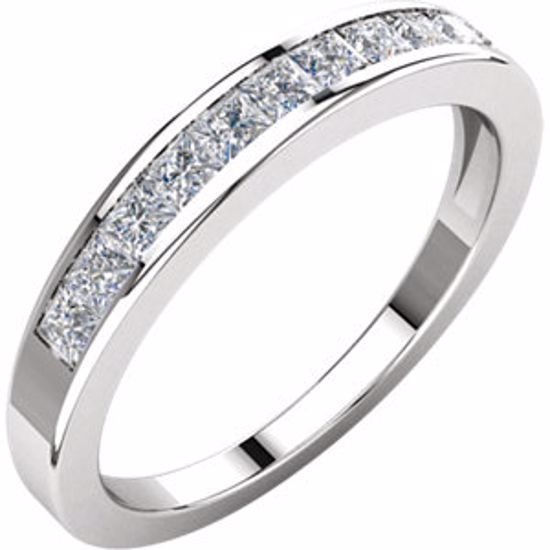 62179:268708:P Platinum 1/2 CTW Diamond Anniversary Band Size 7
