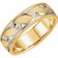 50423:277490:P 14kt Yellow & White 6mm Comfort-Fit Band Size 7