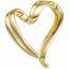 81987:277619:P 18kt Yellow Heart Chain Slide