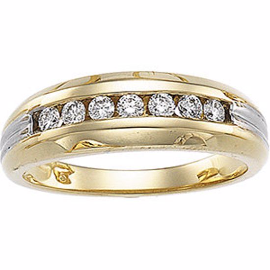 62155:255363:P 14kt Yellow & White Men's 3/8 CTW Diamond Ring