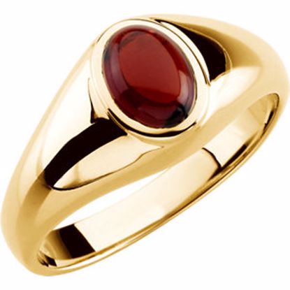 62160:255067:P 14kt Yellow Mozambigue Garnet Ring
