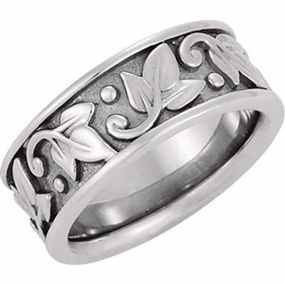 50399:280368:P Leaf Design 8mm Bands
