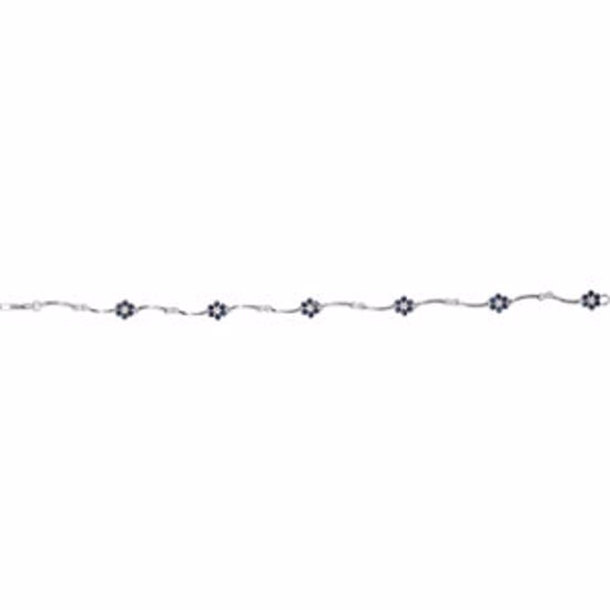 61540:261829:P Line Blue Sapphire & Diamond Bracelet