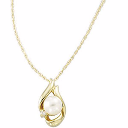 62435:274264:P Akoya Cultured Pearl & Diamond Necklace