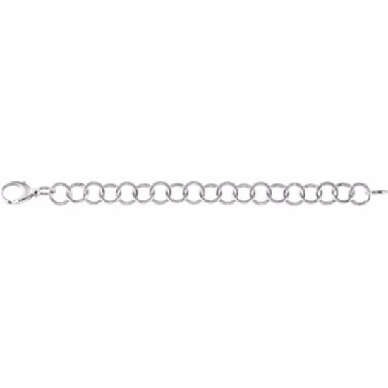 CH587:288361:P Sterling Silver 12mm Ring Link 8" Chain
