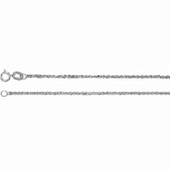 CH617:288117:P 14kt White 1.25mm Sparkle Singapore 18" Chain
