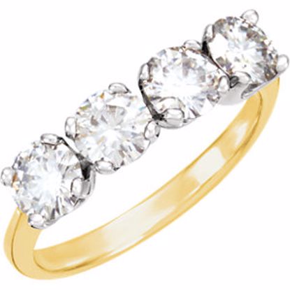63207:289377:P Charles & Colvard Moissanite® 4-Stone Anniversary Ring