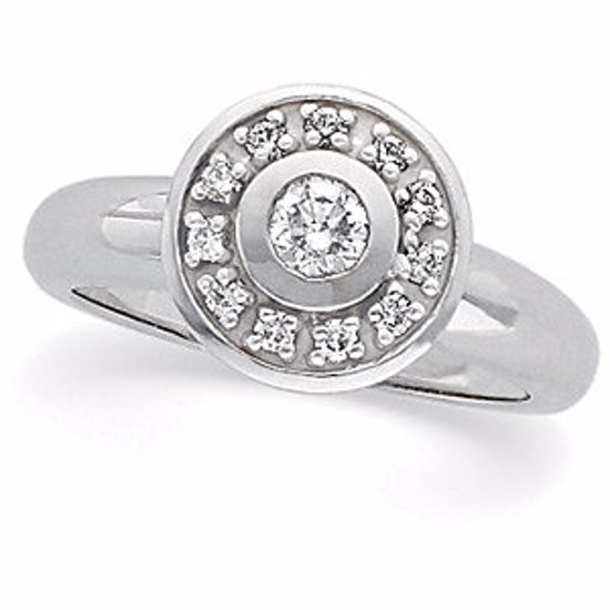 63334:290673:P Bezel-Style Engagement Ring