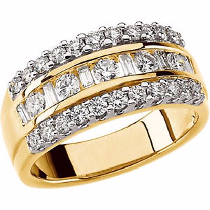 63458:292173:P 14kt Yellow 1 CTW Diamond Anniversary Band