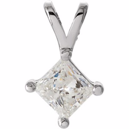 63420:291005:P 14kt White 1/4 CTW Diamond Pendant